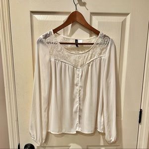 Ivory laced top